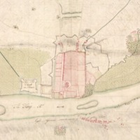 Map of Perth showing the Jacobite defences of 1715.