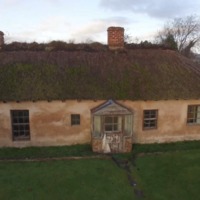 The Old School House at Cottown. This traditional clay building was begun in the eighteenth century.