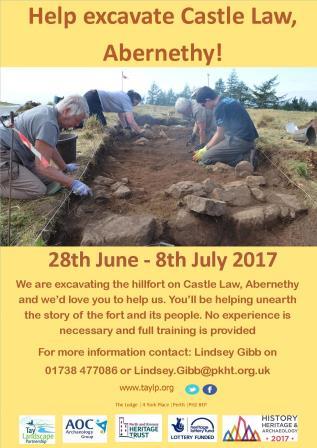 Castlelaw Hillfort – The Big Dig! Abernethy  28 June – 8 July 2017